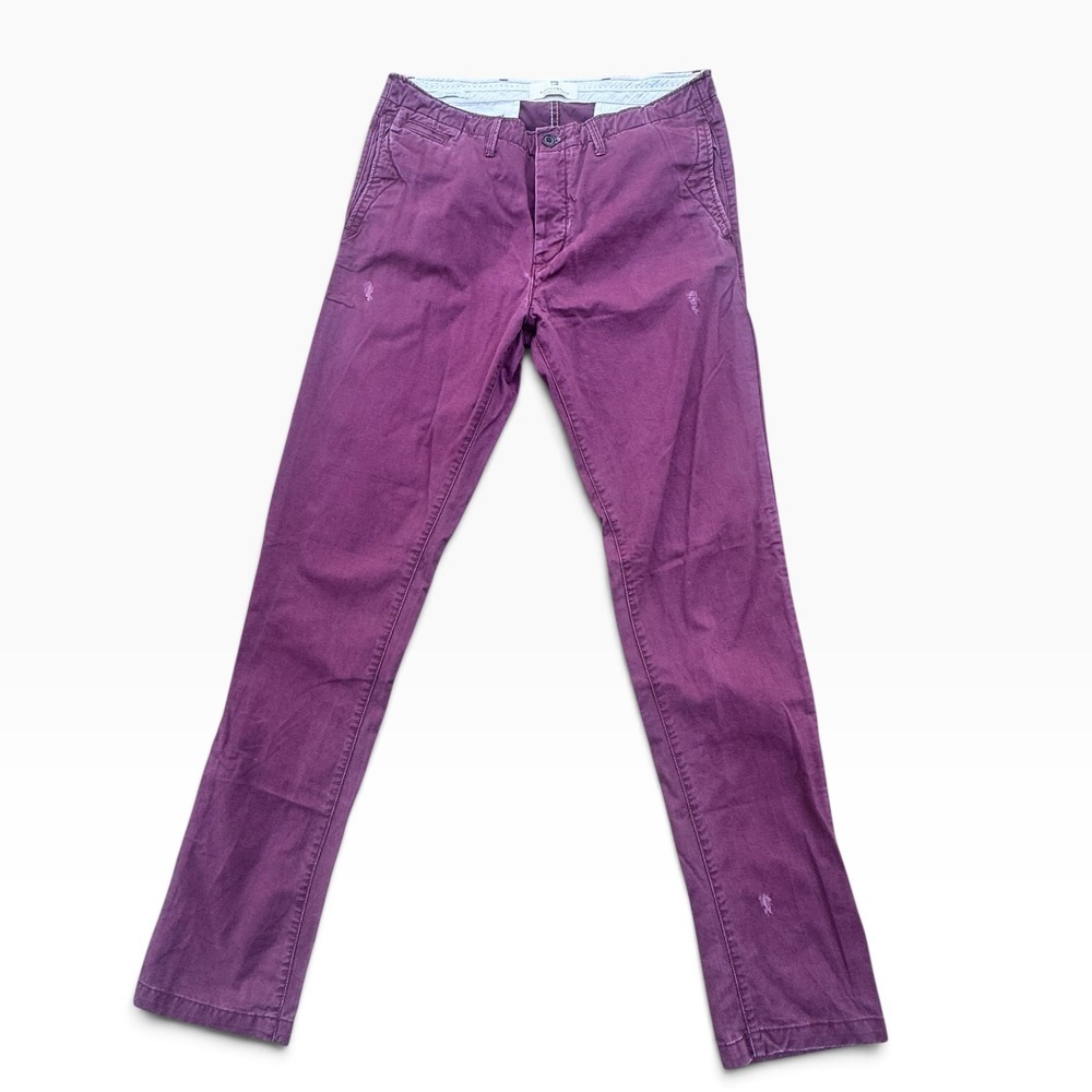 Scotch & Soda Jagger Slim Fit Chinos Mens 31x34 Burgundy Twill Button Fly